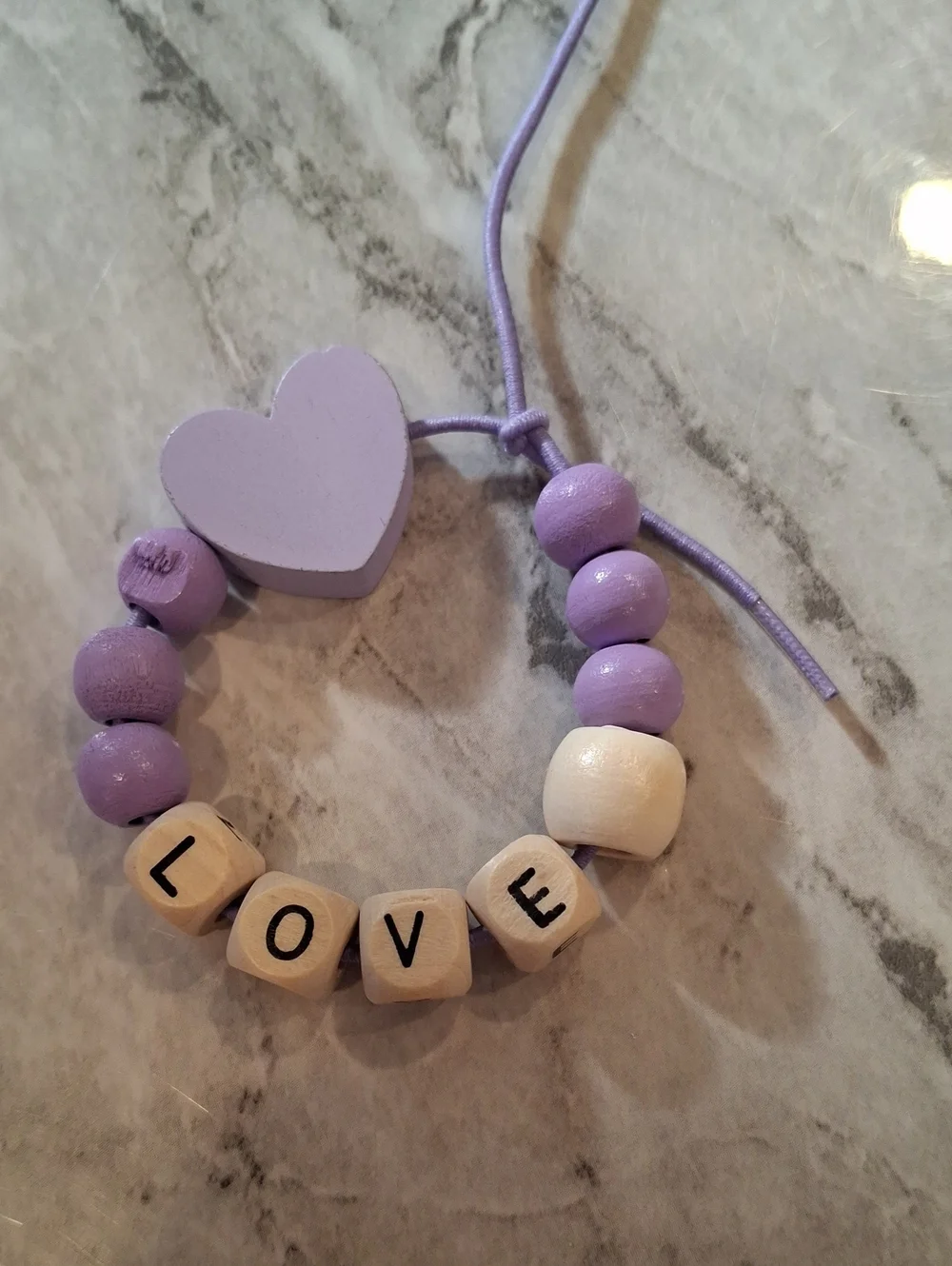 Kids Beaded Name & Charm Bracelet Set - Pastel Pink, Lavender, Yellow- Handmade